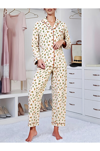 Take Two By Styli Women Floral Print Shirt and Pyjama Set