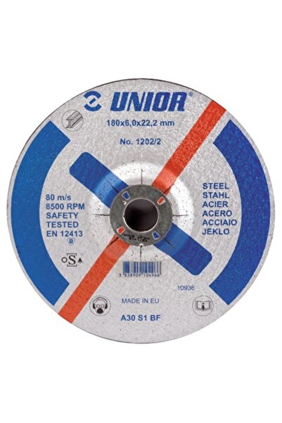 Unior 1202/2 Δίσκος λείανσης για χάλυβα, DIM 180x8x22