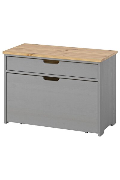 IKEA KALLSÖ bank, çok amaçlı çekmeceli dolap, gri, 80x38x56 cm