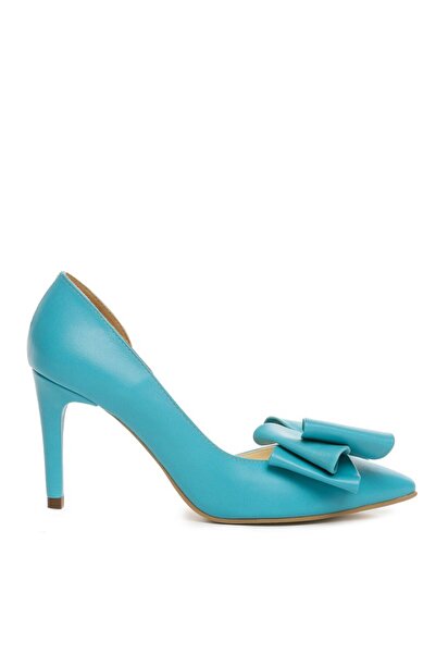 The 5th Element Pantofi stiletto piele naturala Turquoise Cut