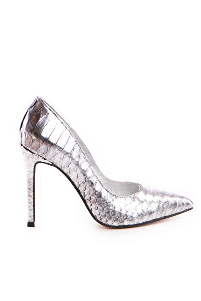 The 5th Element Luxury Silver genuine leather stiletto shoes