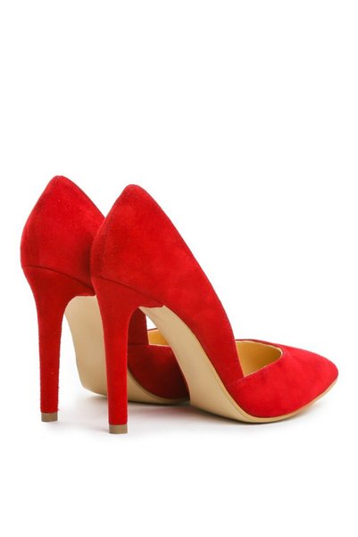 The 5th Element Pantofi stiletto piele naturala Rosu Velvet
