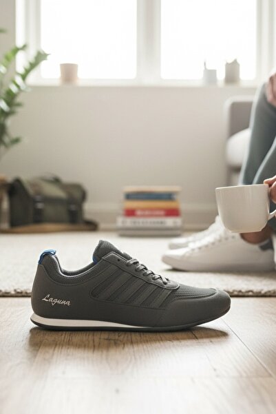 enoch Enoch Men's Handwritten Detailed Triple Stripe Casual Sports Shoes Sneaker