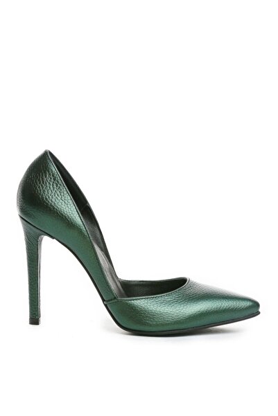 The 5th Element Green genuine leather stiletto shoes