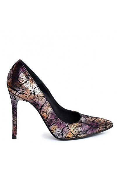 The 5th Element Pantofi stiletto piele naturala Vintage Auriu