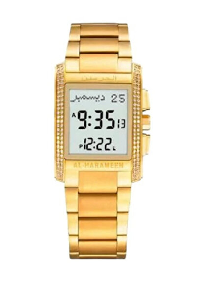 AL-HARAMEEN Al Haramain Diamond Classic Watch HA-6210, Crystal-Studded, Doubl...