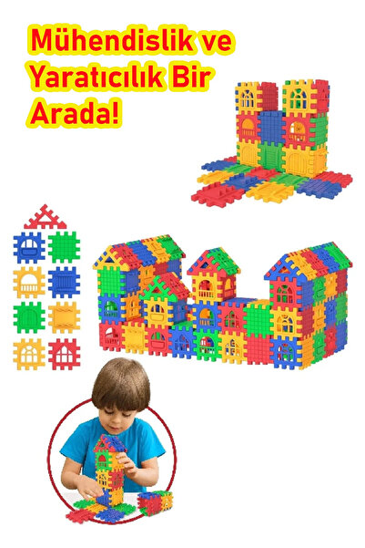 Erbek Puzzle City 3D Yapı Ve Tasarım Blokları 132 Parça Eğitici, Zeka Geliştirici Oyuncak Lego