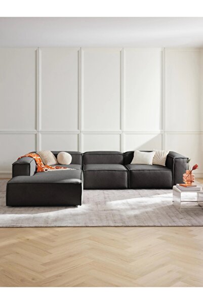 S Home Design Concept Frida 4 Modül Dinlenme Puflu 290x240 cm, Sağ Köşe, Kete...