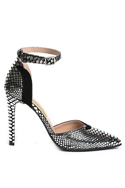 The 5th Element Silver Luna genuine leather stiletto shoes