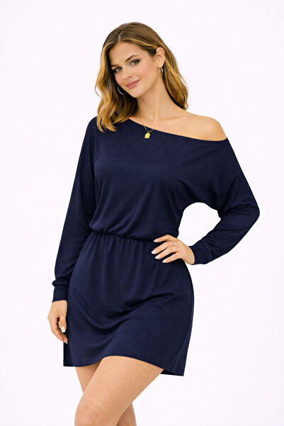 Paw Garage Modal Boat Neck Dress