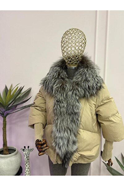 MyDress Natural silver fox fur jacket