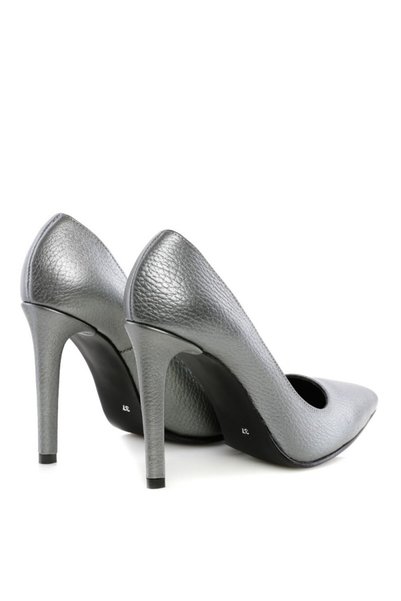 The 5th Element Pantofi stiletto piele naturala Argintiu Metallic