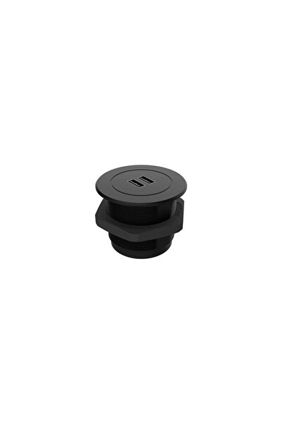 metalline ® Circular-Line Modüler Hızlı Şarj Kutusu USB-A-Siyah