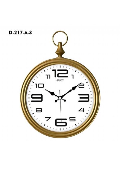 Home Decorative Wall Clock with Chain Gold Frame