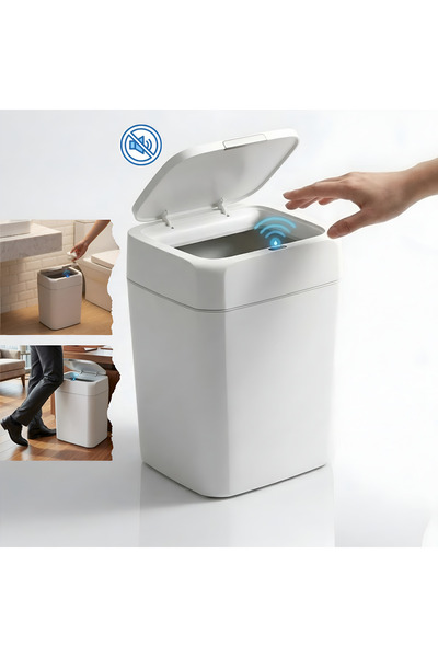 Salestore.ro 18L Smart Trash Can, Infrared Sensor, Silent Anti-Odor Lid, IPX5...