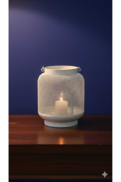 OEM ​Ivory Metal Decorative Lantern - Modern Design and Ambient Light