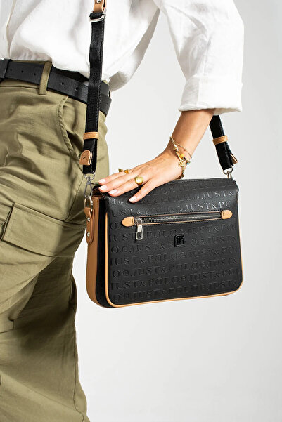 Just Polo JP Black Camel Practical and Stylish Multi-Compartment Design - Jus...
