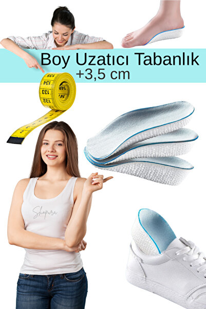 Shopura 3,5 Cm Yükseklik Artırıcı Ayakkabı Tabanı - Konforlu Erkek Topuk Yüks...