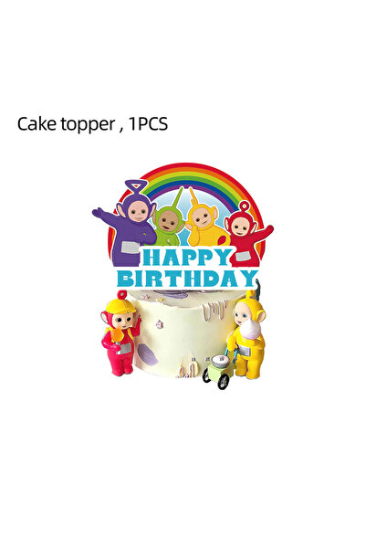 Miniso قطعة واحدة من زينة كعكة تليتابيز، زينة حفلات أعياد ميلاد الأطفال، أدوا...