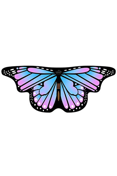 Choice 8 Kids Butterfly Wings Cape Girls Fairy Shawl Pixie Cloak Fancy Colorf...