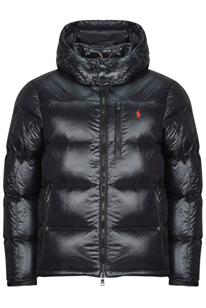 OEM Down jacket - Black POLO RL, Water-repellent quilted, Shiny