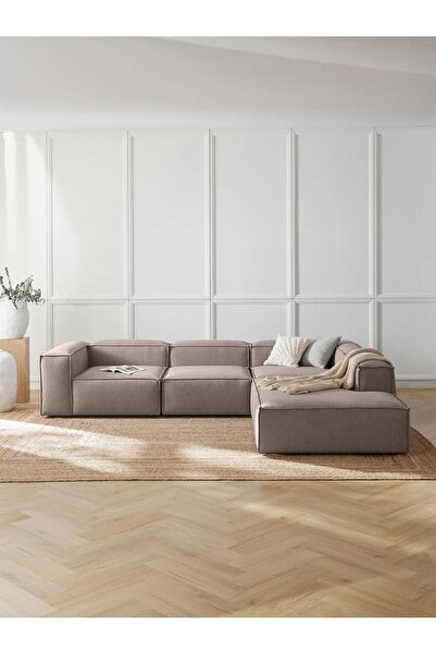 S Home Design Concept Frida 4 Modül Dinlenme Puflu 290x240 cm, Sağ Köşe, Kete...