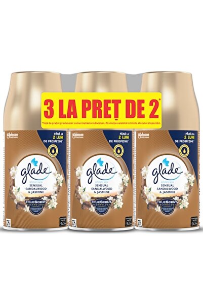 Glade Automatic Spray Refill, Bali Sandalwood & Jasmine, 3 x 269 ml