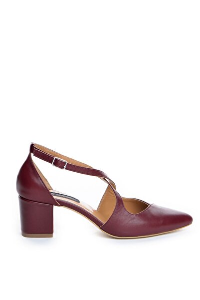 The 5th Element Pantofi cu toc gros piele Visiniu Mary