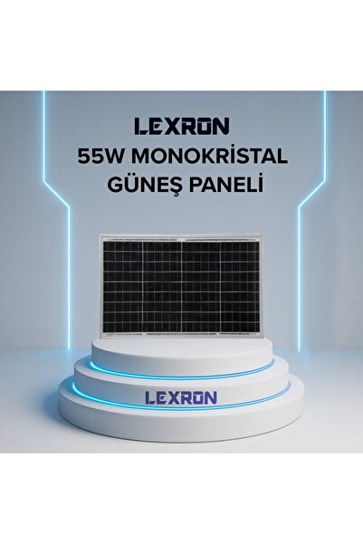 Lexron 55W Monokristal Güneş Paneli