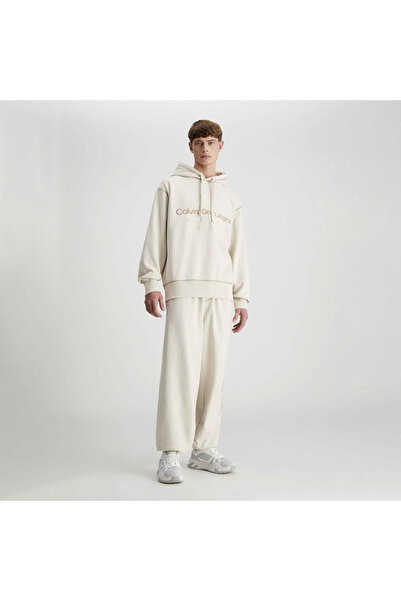 Calvin Klein Erkek Beyaz Sweatshirt