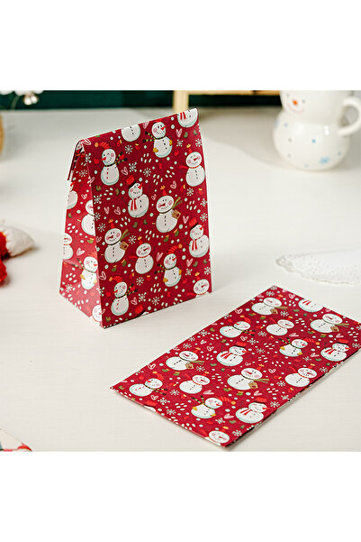 Choice 10pcs Style C 5/10pcs Kraft Paper Christmas Cookie Candy Bag Biscuit S...