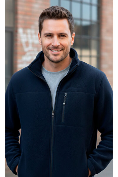 erba Men's Softshell Fleece Standard Full Zip 3-Pocket Men's Fleece Cardigan ...