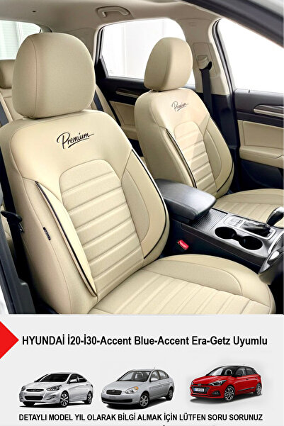 GM-DESIGN Premium Series Luxury Linen Car Seat Cover (Hyundai İ20-İ30-Accent-...