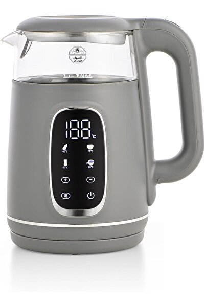 ALSAIF غلاية مياه كهربائية بقدرة 2200 واط، هيكل زجاجي، شاشة عرض رقمية كبيرة ل...