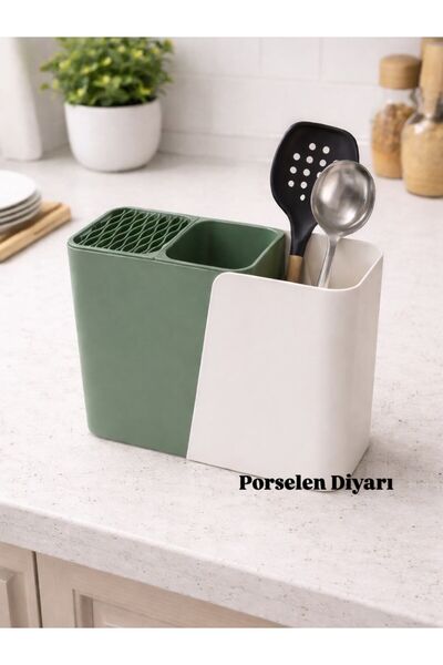 Bev Kitchen 3-компонентна поставка за лъжици и ножове за плот - многофункцион...