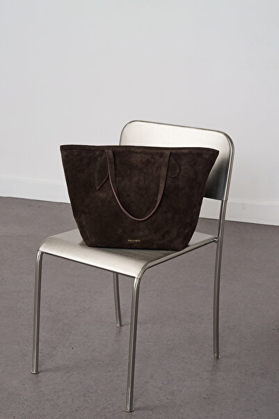 Beyyoglu %100 Süet Deri Tote Çanta