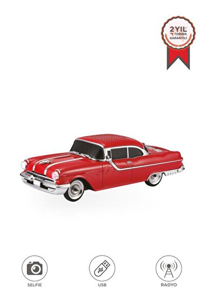 Torima Bluetooth Hoparlör Retro Klasik Araba Tasarımlı 10W FM USB Selfie Spea...