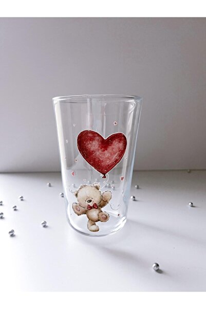 Rolin Design Balonlu Ayıcık Baskılı Su Bardağı 400ml