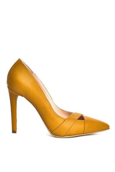 The 5th Element Yellow Pin-Up genuine leather stiletto shoes
