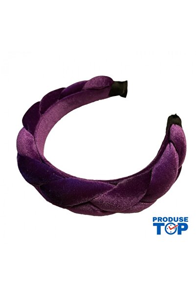 Produse.Top Coroană de catifea cu bandă de păr violet