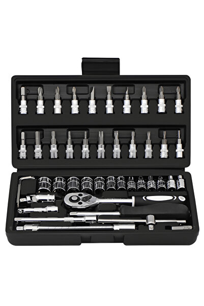 Teno Set de scule cu 46 de piese, șurubelniță, clichet, chei tubulare, biți, ...