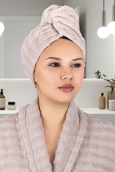 Elart Soft Towel Hair Drying Cap Rose Dried