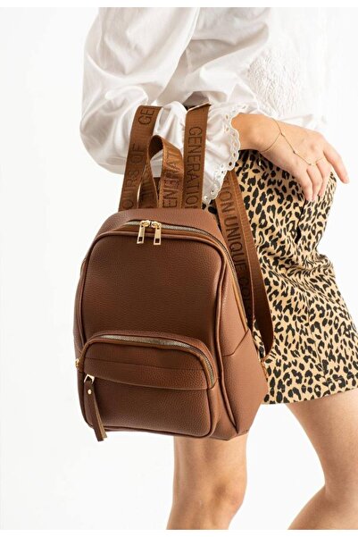 eflanmoda Rucsac de damă din piele moale cu mai multe compartimente