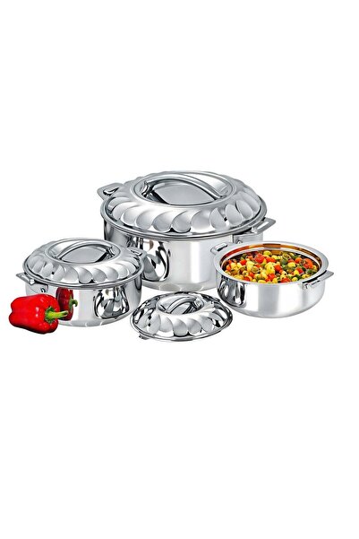 DELCASA Stainless Steel Insulated Hotpot Set of 3