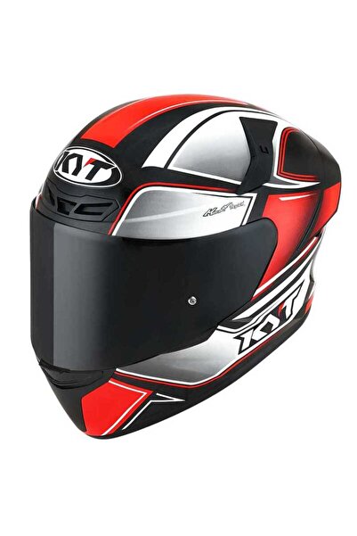 KYT Glr Garaj TT Course TOURIST Red Full Face Kask Şefaf Vizörlü