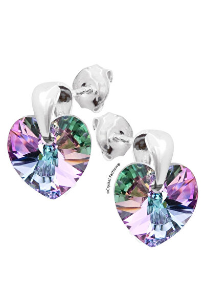 Crystal-Fashion® Silver Heart Earrings