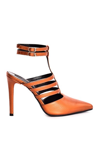The 5th Element Stiletto shoes natural leather Brick Multi Strap