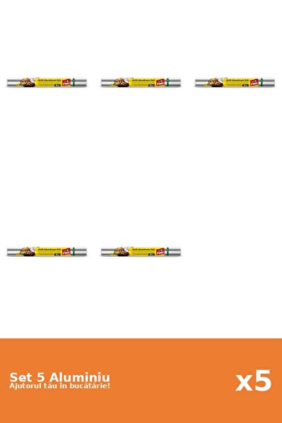 Fino Set 5 Folie de aluminiu pentru gratar, 8 m
