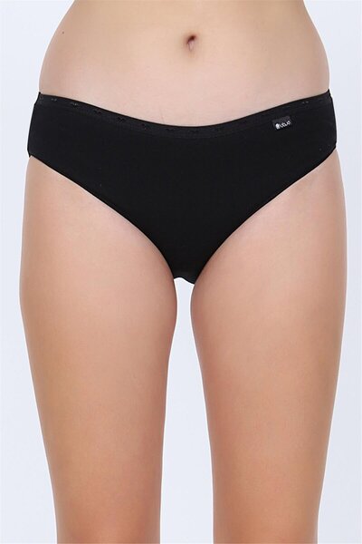 OBJE ملابس داخلية نسائية سوداء من قماش الجاكار على شكل قلب