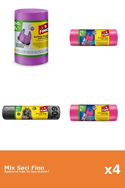 Fino Set 4 Saci Fino: 1x 60l, 2x 70 l, 1x 60 l